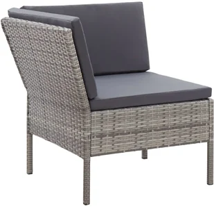 vidaXL 8-cz. zestaw wypoczynkowy do ogrodu, poduszki, rattan PE, szary - Meble ogrodowe vidaXL 8-cz. zestaw wypoczynkowy do ogrodu, poduszki, rattan PE, szary - Meble ogrodowe - miniaturka - grafika 7