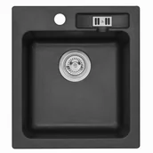 Zlewozmywaki - Axis Zlewozmywak granitowy MALIBU 20 czarny - miniaturka - grafika 1