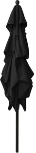 vidaXL 3-poziomowy parasol na aluminiowym słupku, czarny, 2,5x2,5 m 313842 - Parasole ogrodowe - miniaturka - grafika 4