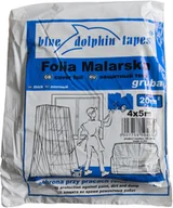 Folie i taśmy malarskie - Blue Dolphin Folia Malarska 4m x 5m Gruba - miniaturka - grafika 1