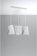 Lampy sufitowe - Sollux Lighting Lighting Atrakcyjna Oprawa Sufitowa Żyrandol BLUM 3 Biały Oryginalny Abażur Tworzywo Sztuczne Lampa Wisząca Zwis Nowoczesny Styl Loft Industrial Oświetlenie Żarówka E27 Idealna do Salonu Jadalni Sypialni LED S SL.0771 - miniaturka - grafika 1