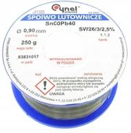 Akcesoria do lutowania - Cyna 090/250 Cyna fi0.90 Sn60Pb40 z topnikiem SW26 - miniaturka - grafika 1