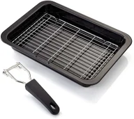 Brytfanny - Judge Grill Tray Plus 39 X 25 Cm Czarna Brytfanna Ze Stali Węglowej Z Rusztem I Odpinanym Uchwytem - miniaturka - grafika 1