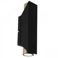 Lampy ścienne - Luminex Wall 3114 kinkiet lampa ścienna 2x8W GU10 czarny/mosiądz - miniaturka - grafika 1
