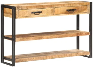 vidaXL Szafka, 120x30x75 cm, lite, surowe drewno mango 321802 - Szafki do salonu - miniaturka - grafika 19