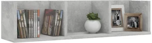 vidaXL vidaXL Półka ścienna na płyty CD, betonowa szarość, 75x18x18 cm - Półki do salonu - miniaturka - grafika 2