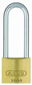 Kłódki - Abus ABUS  55/40 40 MM z mosiądzu z kłódką długa szekla 63  abu5540ls63 - miniaturka - grafika 1