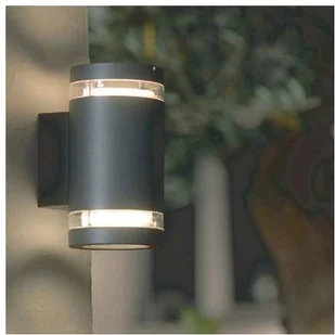 Elstead Lighting Ogrodowa LAMPA ścienna MAGNUS 2 tarasowa OPRAWA elewacyjna kinkiet tuba outdoor IP44 ciemnoszara MAGNUS 2 - Lampy ogrodowe - miniaturka - grafika 3