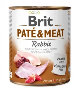 Brit Pate & Meat Dog Rabbit puszka 800g - Mokra karma dla psów - miniaturka - grafika 4
