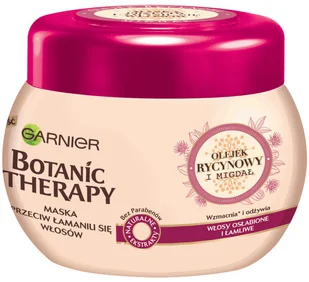 Garnier Botanic Therapy 300 ml Olejek Rycynowy i Migdał maska do włosów osłabionych i łamliwych - Maski do włosów - miniaturka - grafika 4