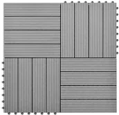 Podesty i deski tarasowe - vidaXL Płytki WPC (30x30cm), szare 1m. - miniaturka - grafika 1