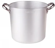 Garnki - Pentole Agnelli pentole agnelli aluminium profesjonalny 3 MM, na zupę Garnek z dwoma uchwytami, srebrny/czarny, 24 cm ALMA10324 - miniaturka - grafika 1