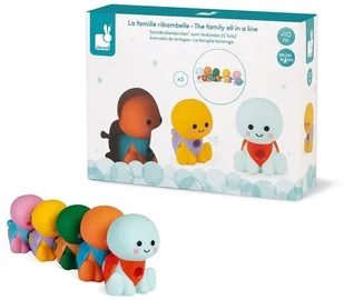 janod Zestaw Figurek do Kąpieli Rodzina Żółwi 5 El. 10 M+, - Zabawki do kąpieli - miniaturka - grafika 2