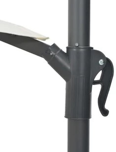 vidaXL Parasol ścienny na metalowym słupku, 300 cm, piaskowy - Parasole ogrodowe - miniaturka - grafika 9