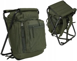 Krzesło / Plecak Wojskowe Wędkarskie Składane Oliv - Plecaki - miniaturka - grafika 2