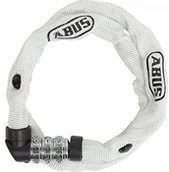 Łańcuchy rowerowe - Abus łańcuch z zamkiem 1200/60, długość: 60 cm, biały, 60 cm AB1200608 - miniaturka - grafika 1