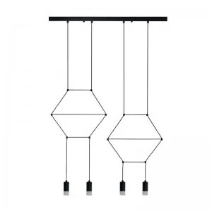 Linea Light Step into INSP. Lampa wisząca 43 , czarna 90 cm - Lampy sufitowe - miniaturka - grafika 3