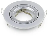 Oprawy, klosze i abażury - v-tac Oprawa Oczko V-TAC Aluminiowa Odlew GU10 Okrągła Ruchoma Srebrno Szary VT-775 - miniaturka - grafika 1