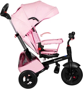 HyperMotion Rowerek trójkołowy Tobi Velar + folia przeciwdeszczowa - różowy TOBI VELAR PINK - Rowerki trójkołowe - miniaturka - grafika 24