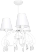 Lampy sufitowe - Milagro Dziecięca LAMPA sufitowa BETTY 1120 abażurowa OPRAWA z kryształkami crystal biała 1120 - miniaturka - grafika 1