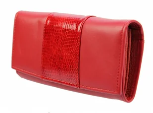 PolskaGalanteria.pl Portfel Damski PolskaGalanteria Długi Suwak Skóra Naturalna Lakierowana Klapka Wzór III KP D402 - Portfele - miniaturka - grafika 2