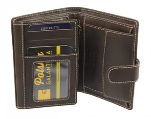 Cefirutti Portfel Męski Duży Pionowy Z Zapinką Skóra Naturalna HT 7680272-9 - Portfele - miniaturka - grafika 2