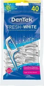 Nici dentystyczne - Dentek White wykałaczki do zębów z nitką wybielającą 40 szt 047701130360 - miniaturka - grafika 1