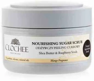 Clochee Simply Organic peeling cukrowy do ciała Mango Fragrance Shea Butter & Raspberry Seeds 250 ml - Peelingi do ciała - miniaturka - grafika 2