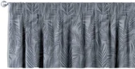 Zasłony - Dekoria Lambrekin na taśmie marszczącej grafitowe liście na szaro-srebrnym tle 130 × 40 cm Venice 393-143-53 - miniaturka - grafika 1