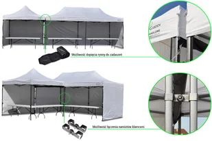 Home&Garden Rynna do namiotu handlowego 600 cm 624669 - Pawilony ogrodowe - miniaturka - grafika 8