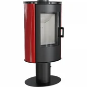 Piece wolnostojące - Kratki Piec wolnostojący KOZA AB S/N/DR kafel czerwony KOZA/AB/S/N/DR/KAFEL/CZERWONY - miniaturka - grafika 1