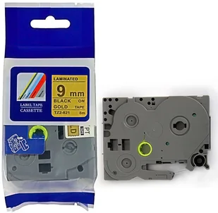 Brother Taśma zamiennik TZ-821 / TZe-821, 9mm x 8m, czarny druk / złoty podkład - Papier do drukarek Brother Taśma zamiennik TZ-821 / TZe-821, 9mm x 8m, czarny druk / złoty podkład - Papier do drukarek - miniaturka - grafika 1