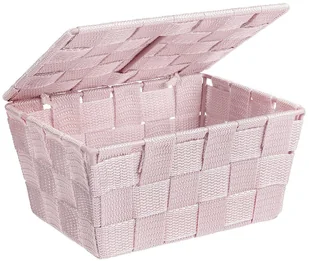 Wenko Organizer z pokrywką ADRIA PINK pojemnik łazienkowy B06XSJZXGZ - Pojemniki łazienkowe - miniaturka - grafika 2
