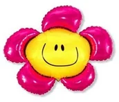 Balony i akcesoria - FLX Balon foliowy Kwiatek Różowy 94 cm 901548 - miniaturka - grafika 1