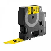 Papier do drukarek - Dymo Taśma zamiennik 18433, 19mm x 5, 5m czarny druk / żółty podkład, vinyl - miniaturka - grafika 1