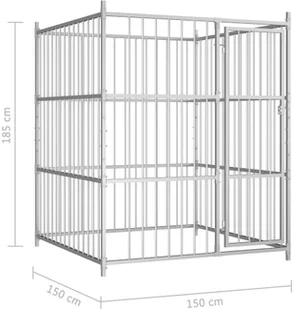 VidaXL Kojec dla psa, 150 x 150 x 185 cm 144618         VidaXL - Budy dla psów - miniaturka - grafika 5