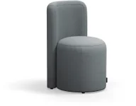 Pufy i podnóżki - AJ Produkty Puf VARIETY, oparcie, tkanina Pod CS, srebrnoszary - miniaturka - grafika 1