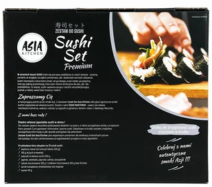 Sushi Asia Kitchen Set Silver Premium, zestaw do dla 4-6 osób - Asia Kitchen 2974-uniw - Zestawy do sushi - miniaturka - grafika 3