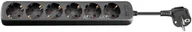 Przedłużacze i rozgałęźniki - Goobay 96050 rozgałęziacz 3 m 6 Gniazdo(a) sieciowe Czarny, Listwa zasilająca - miniaturka - grafika 1