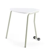 Meble do szkół i przedszkoli - AJ Produkty Stół składany HEX, 740x800x620 mm, szarobeżowy, biały - miniaturka - grafika 1