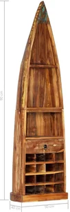 vidaXL Szafka na wino, 50 x 40 x 180 cm, lite drewno z odzysku - Stojaki na wino - miniaturka - grafika 8