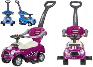 LEANToys Jeździk Pchacz z Prowadnicą Coupe Fioletowy - Jeździki dla dzieci - miniaturka - grafika 2