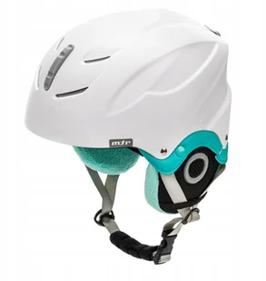 Meteor Kask Narciarski Snowboard Lumi biały/miętowy S - Kaski narciarskie - miniaturka - grafika 2