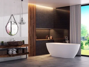 Corsan Wanna wolnostojąca E042 Reno 160 z wykończeniem białym 649117 - Wanny - miniaturka - grafika 7