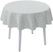 Obrusy i serwetki - Dekoria Obrus okrągły wzór sześcianów na białym tle 135 cm Sunny 415-143-51 - miniaturka - grafika 1