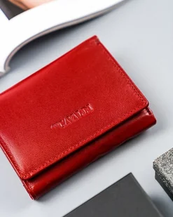 Cavaldi Mały, poziomy portfel damski ze skóry naturalnej, z ochroną RFID - Portfele - miniaturka - grafika 4