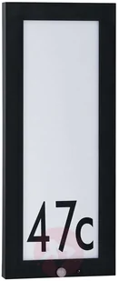 Paulmann Outdoor 230V panel 20*60cm numer domuIP44 10W 800lm czujnik ruchu Antracyt 94256 - Lampy ogrodowe - miniaturka - grafika 4