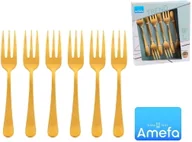 Zestawy sztućców - Amefa Widelczyki deserowe 1410 Trend 6 sztuk komplet dla 6 osób złoto 1410 Trend Gold widelczyki - miniaturka - grafika 1
