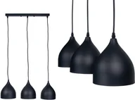 Lampy sufitowe - LUMENIX Lampa sufitowa natynkowa z serii Retro & Loft: Loftinio (LW30) 3xE27 - Czarna LAMPA-LW030 - miniaturka - grafika 1