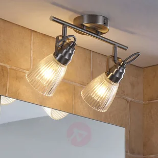 Lindby Lampa ścienna wiejska stal w tym G9 2-lampa IP44 - Kara - Lampy ścienne - miniaturka - grafika 3